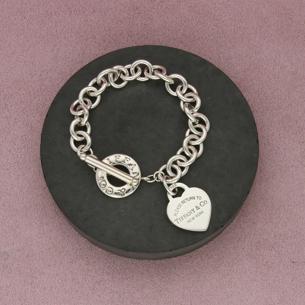 Tiffany & Co. Silver Return to Tiffany Heart Toggle Charm Bracelet